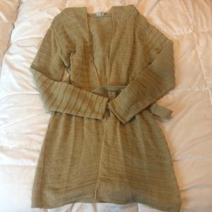 Hooded duster sweater
